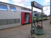 Gent’e geldiğim iki katlı tren.